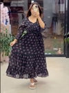 Firana Georgette Floral Printed Gown With Jacket Bulk Orders In India